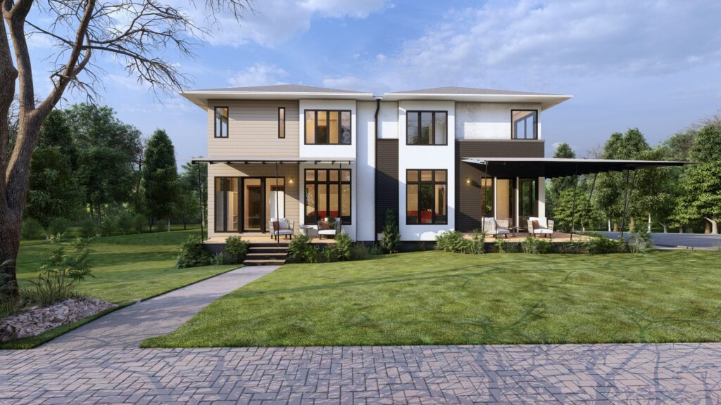 1112 and 1114 Kirkwood Avenue NE — front view, architectural rendering